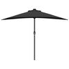 vidaXL Parasol de jardin Noir 294 x 150 x 224 cm Polyester et Acier