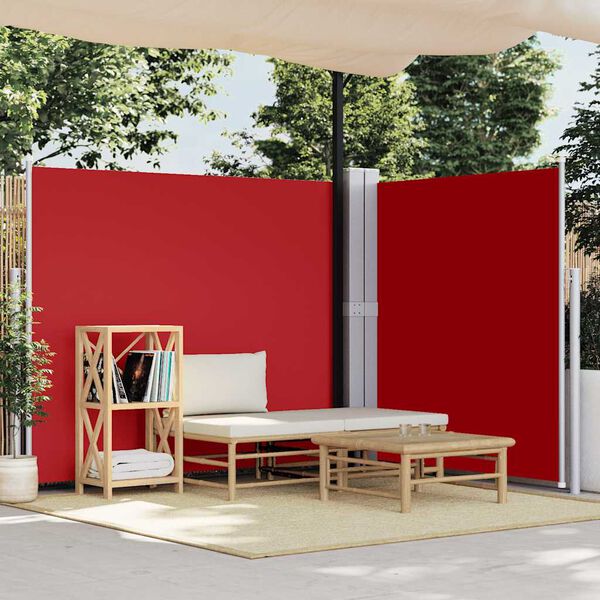 vidaXL Auvent latéral rétractable Rouge 180x600 cm
