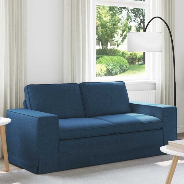 vidaXL Canap&eacute; 140cm Bleu M&eacute;tал