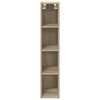 vidaXL Armoire suspendue avec stockage Ch&ecirc;ne Sonoma 20 x 29,5 x 100 cm
