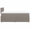vidaXL Sommier &agrave; lattes de lit avec matelas taupe 120x190 cm tissu
