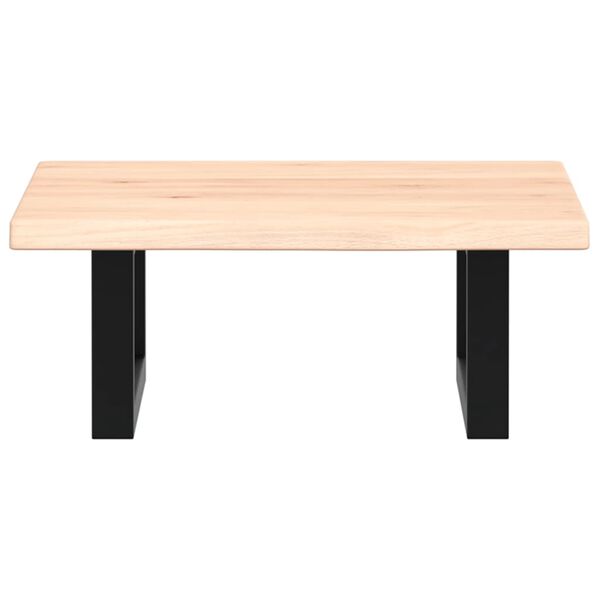 vidaXL Étagère de vasque murale acier et bois de chêne massif