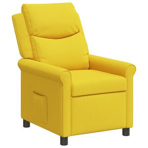 vidaXL Fauteuil inclinable Jaune clair 69 x 93 x 102 cm Tissu