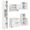 vidaXL Ensemble de mobilier de salle de bain avec tiroir 5 pcs Blanc