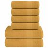 vidaXL Ensemble de serviettes FROGN 6 pcs dor&eacute; 360 g/m&sup2;