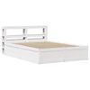 vidaXL Cadre de lit avec t&ecirc;te de lit blanc 135x190 cm bois pin massif