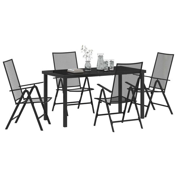 vidaXL Ensemble de salle &agrave; manger pour jardin 5 pcs Anthracite