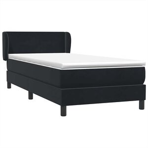 vidaXL Sommier &agrave; lattes de lit avec matelas noir 80x220 cm velours