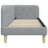 vidaXL Cadre de lit d'angle Gris clair 80 x 200 cm tissu