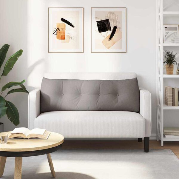 vidaXL Coussin de Dos Taupe 140 x 24 x 50 cm tissu