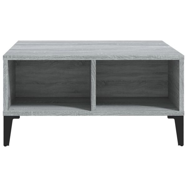 vidaXL Table basse sonoma gris 60x60x30 cm bois d'ing&eacute;nierie
