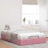 vidaXL Cadre de lit ottoman sans matelas rose 120x190 cm velours