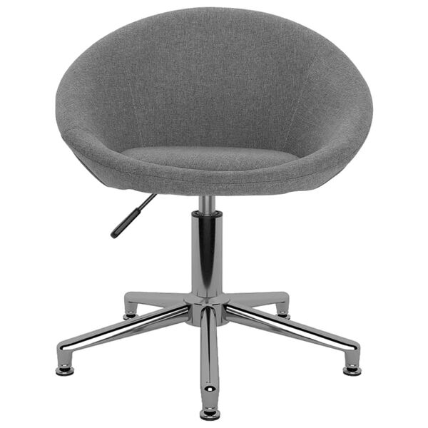 vidaXL Chaises pivotantes &agrave; manger lot de 6 gris clair tissu