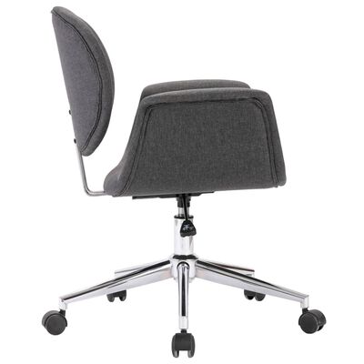 vidaXL Chaise pivotante de bureau Gris Tissu