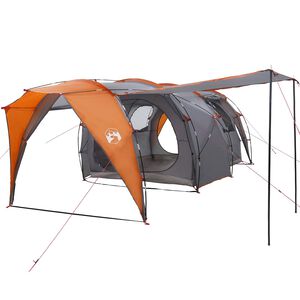 vidaXL Tente tunnel 6 personne Gris et orange