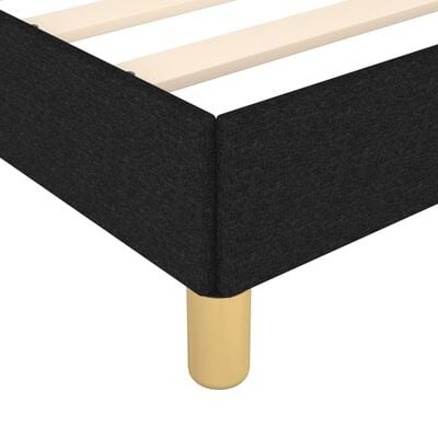 vidaXL Cadre de lit sans matelas noir 100x200 cm tissu