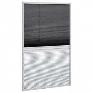 vidaXL Moustiquaire pliss&eacute;e pour fen&ecirc;tre 160 x 80 cm avec store occultant