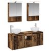 vidaXL Ensemble d'armoire de salle de bain 5 pcs Bois ancien