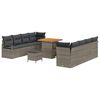 vidaXL Ensemble de canap&eacute; de jardin avec coussin Gris 80 x 80 x 71 cm