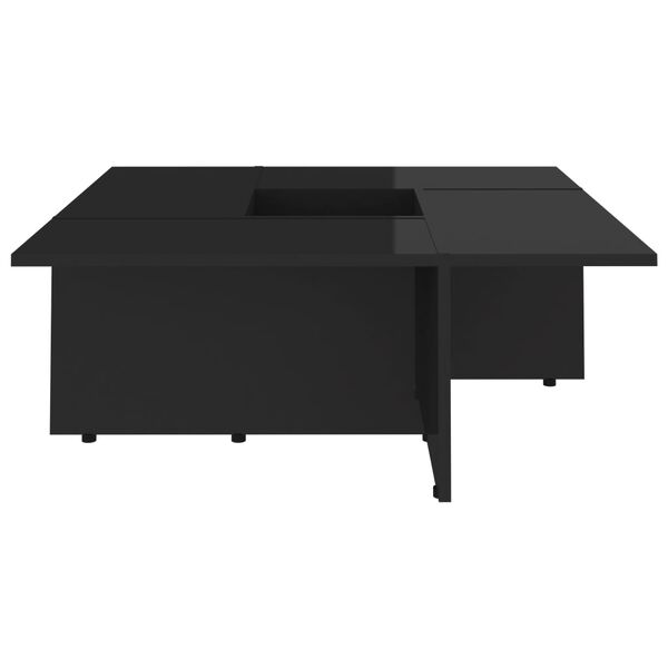 vidaXL Table basse Noir brillant 79,5x79,5x30 cm bois d&rsquo;ing&eacute;nierie
