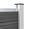 vidaXL Ensemble de panneau de clôture WPC 699x105 cm Noir