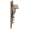 vidaXL Porte-manteau mural avec &eacute;tag&egrave;re Bois ancien 60 x 40 x 12 cm