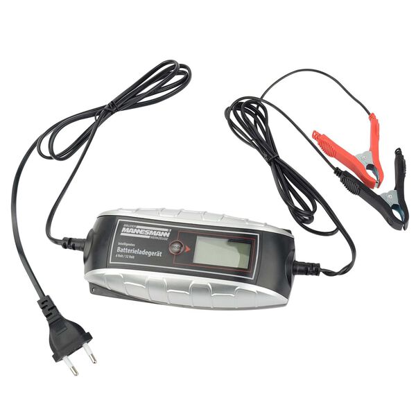 Br&uuml;der Mannesmann Chargeur de batterie 6/12 V avec &eacute;cran LCD
