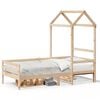 vidaXL Lit de jour avec toit sans matelas 80x200 cm bois massif