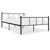 vidaXL Cadre de lit sans matelas noir m&eacute;tal 140x200 cm