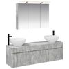 vidaXL Ensemble d'armoire de salle de bain 4 pc Gris b&eacute;ton