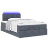 vidaXL Lit ottoman avec matelas et LED gris fonc&eacute; 90x200cm