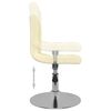 vidaXL Chaise pivotante de salle à manger Crème Tissu
