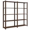 vidaXL Support de rangement &agrave; 5 niveaux marron 170x38x170 cm bois pin