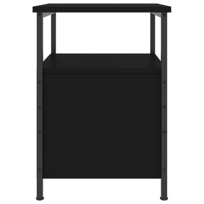 vidaXL Table de chevet noir 34x35,5x50 cm bois d’ingénierie