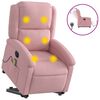 vidaXL Fauteuil inclinable de massage &eacute;lectrique rose velours