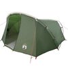 vidaXL Tente tunnel 4 personnes Vert et blanc 318 x 275 x 140 cm