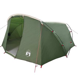 vidaXL Tente tunnel 4 personnes Vert et blanc 318 x 275 x 140 cm