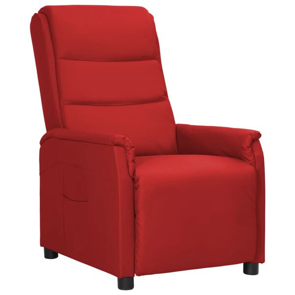 vidaXL Fauteuil inclinable Rouge bordeaux Similicuir