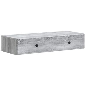 vidaXL Table d'appoint murale Sonoma gris 87,5 x 34,5 x 17 cm