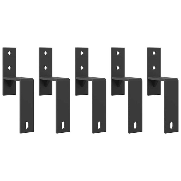 vidaXL Kit de quincaillerie de porte coulissante 213,5 cm acier noir