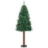 vidaXL Sapin de No&euml;l mince Vert 180 cm PVC et bois de pin massif