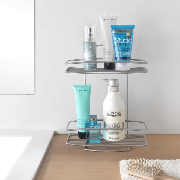 Metaltex Support de douche &agrave; 2 niveaux Onda Argent&eacute;