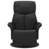 vidaXL Fauteuil inclinable avec repose-pieds noir similicuir