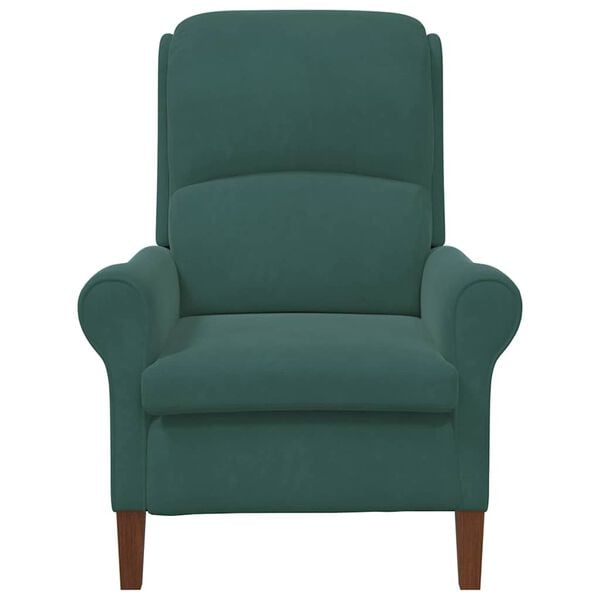 vidaXL fauteuil Vert fonc&eacute; 76 x 94 x 102 cm Velours