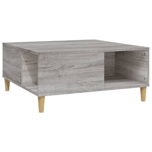 vidaXL Table basse sonoma gris 80x80x36,5 cm bois d'ing&eacute;nierie