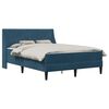 vidaXL Cadre de lit avec matelas Bleu 120 x 200 cm Velours