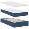 vidaXL Lit avec rangement et matelas avec matelas Bleu 90 x 190 cm
