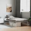 vidaXL Cadre de lit m&eacute;tal sans matelas blanc 100x190 cm