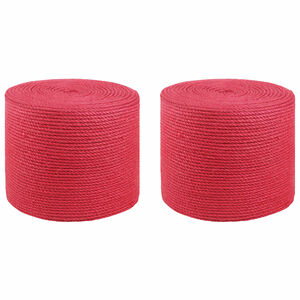 vidaXL Corde en Jute 2 pcs Rouge Jute 100% Tossa