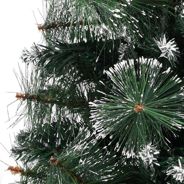 vidaXL Sapin de No&euml;l artificiel avec support Vert et blanc 90 cm PVC